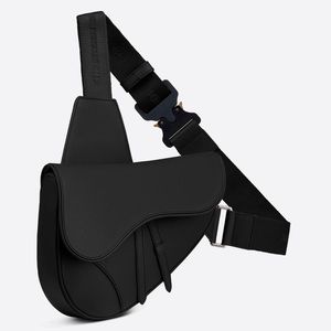 Dior Saddle Bag in Black grained Calfskin
